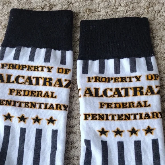 Property of Alcatraz Federal Penitentiary socks - Picture 6 of 7